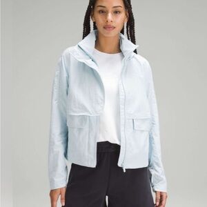 Lululemon Athletica Pale Blue Utility Jacket with High Collar
